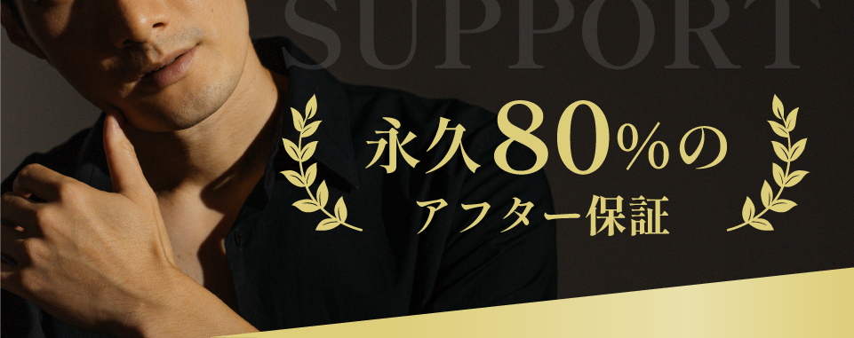 永久80％OFFのアフター保証が手厚い！
